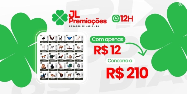 Fazendinha 12:00 Horas R$12 para R$210